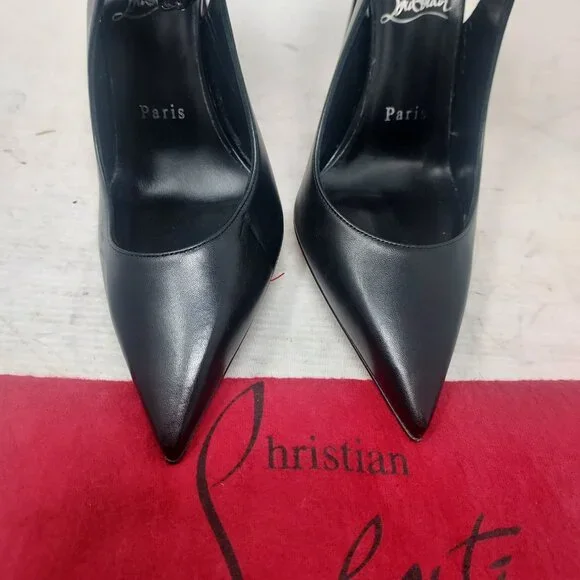 Christian Louboutin Black Strappy Condora Leather Pump - Picture 6 of 11